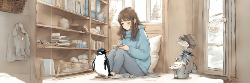 ペンギンと女の子