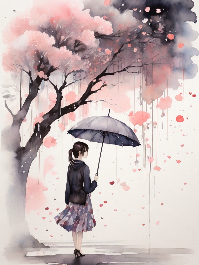 雨に濡れた桜と淡い恋の記憶・春に紡ぐスピリチュアルな物語