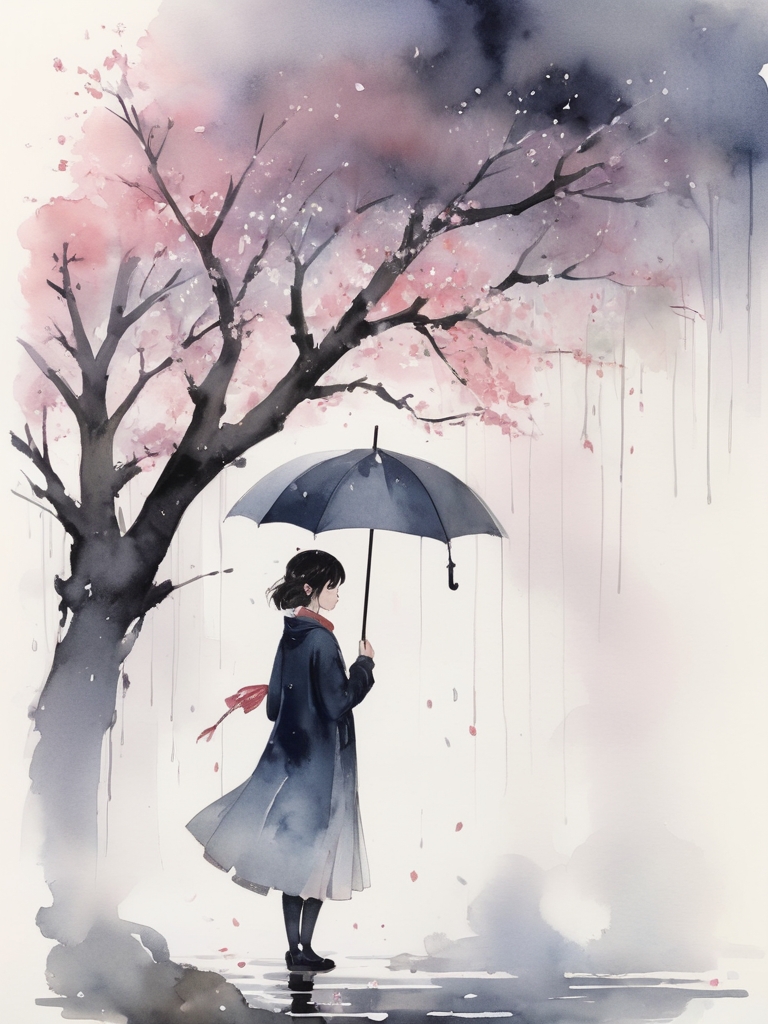 雨に濡れた桜と淡い恋の記憶・春に紡ぐスピリチュアルな物語